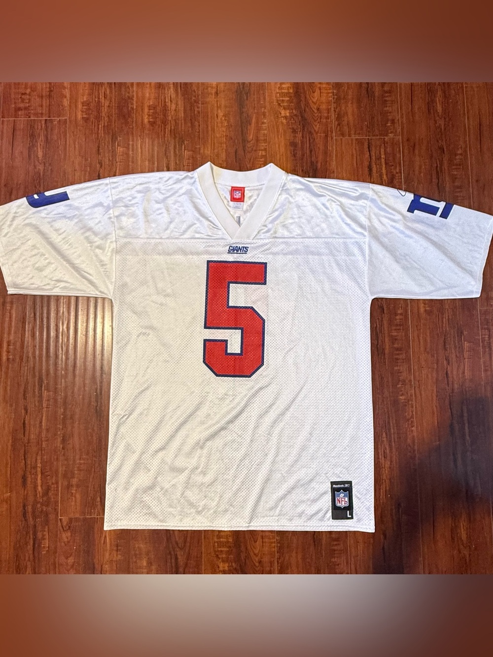 Kerry Collins #5 VINTAGE NFL New York Giants Jersey Reebok Sz Lg Mens Read Info!